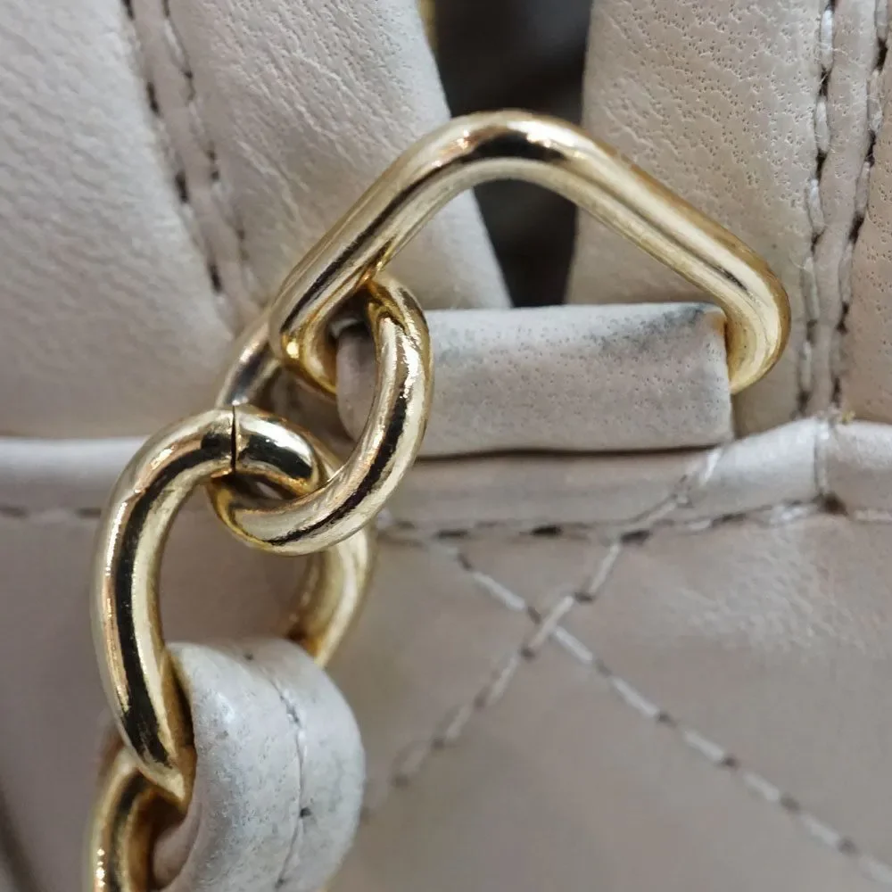 Chanel Beige Bag Chain Gold Metal Fittings